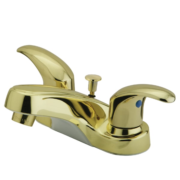 4" Centerset Bathroom Faucet, Polished Brass